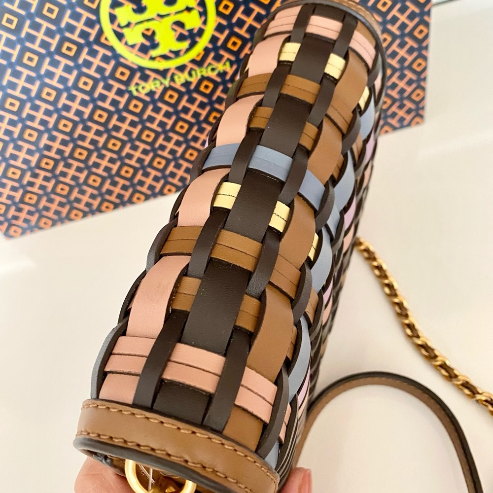🚫SOLD🚫🏅NEW🏅🌈Tory Burch Britten Woven chain wallet bag/crossbody bag - Picture 7 of 10